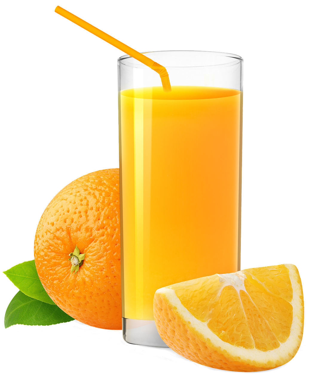 glass, orange juice, slice